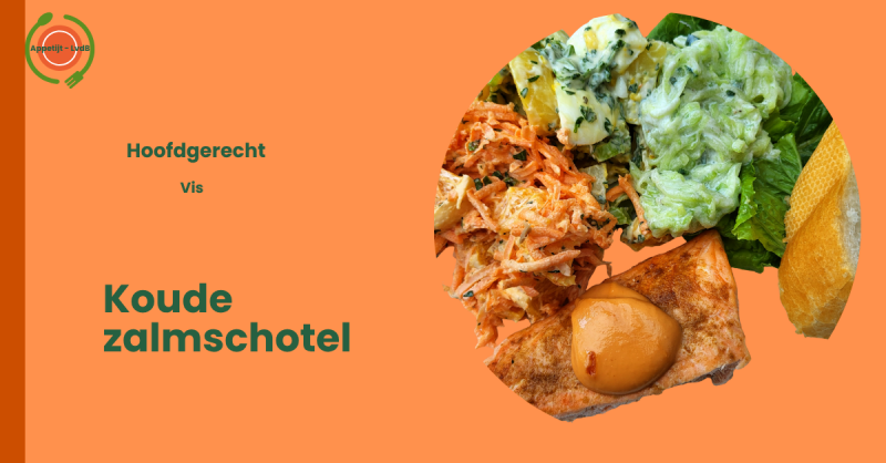 Koude zalmschotel