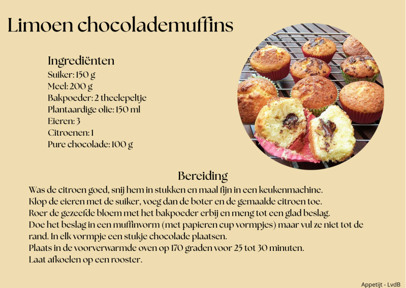 Limoen chocolademuffins