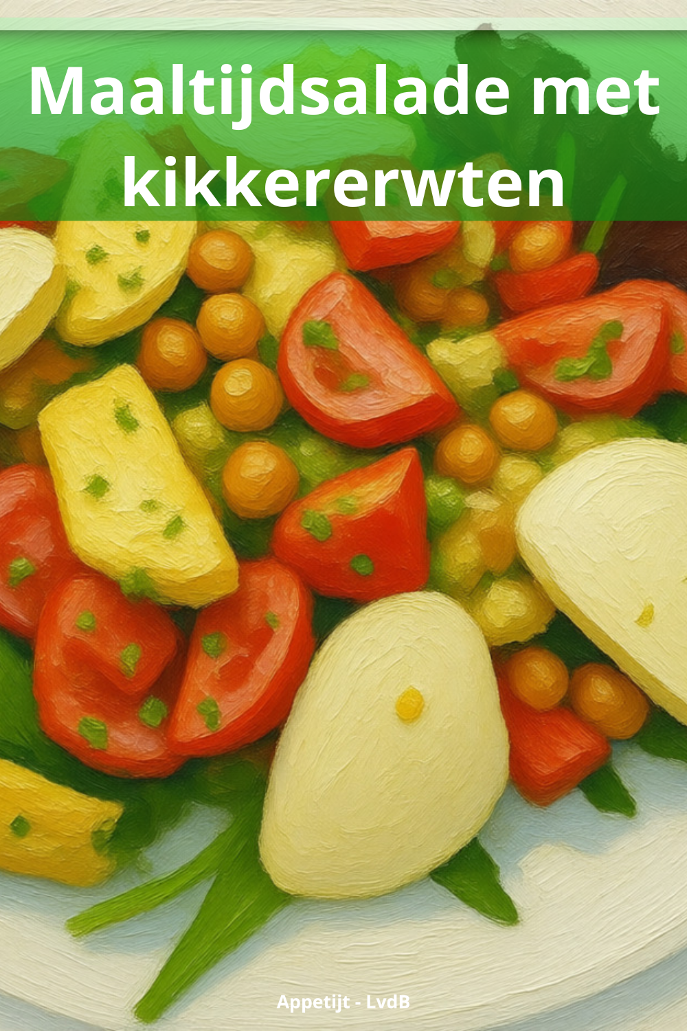 Maaltijdsalade met kikkererwten