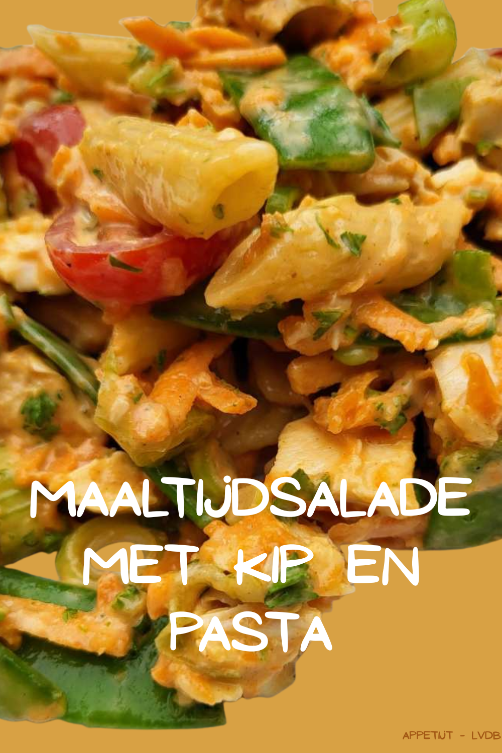 Maaltijdsalade met kip en pasta