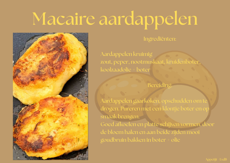 Microrecept Macaire aardappelen