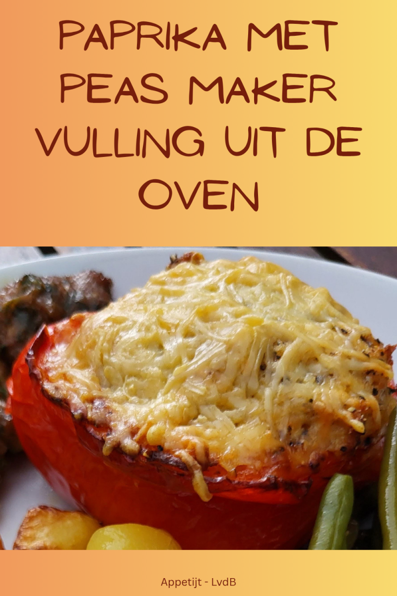 Paprika met Peas maker vulling uit de oven
