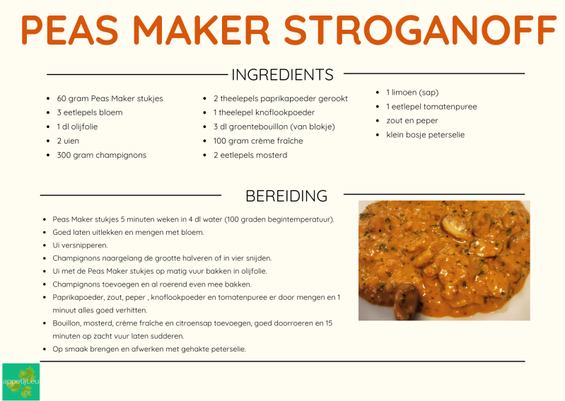 Peas Maker Stroganoff