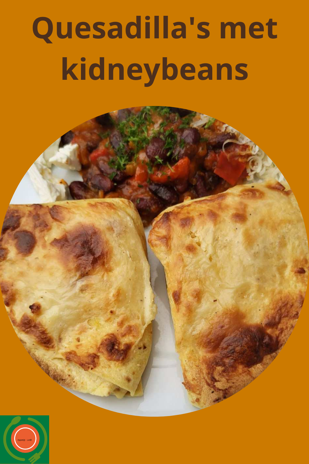 Quesadilla's met kidneybeans