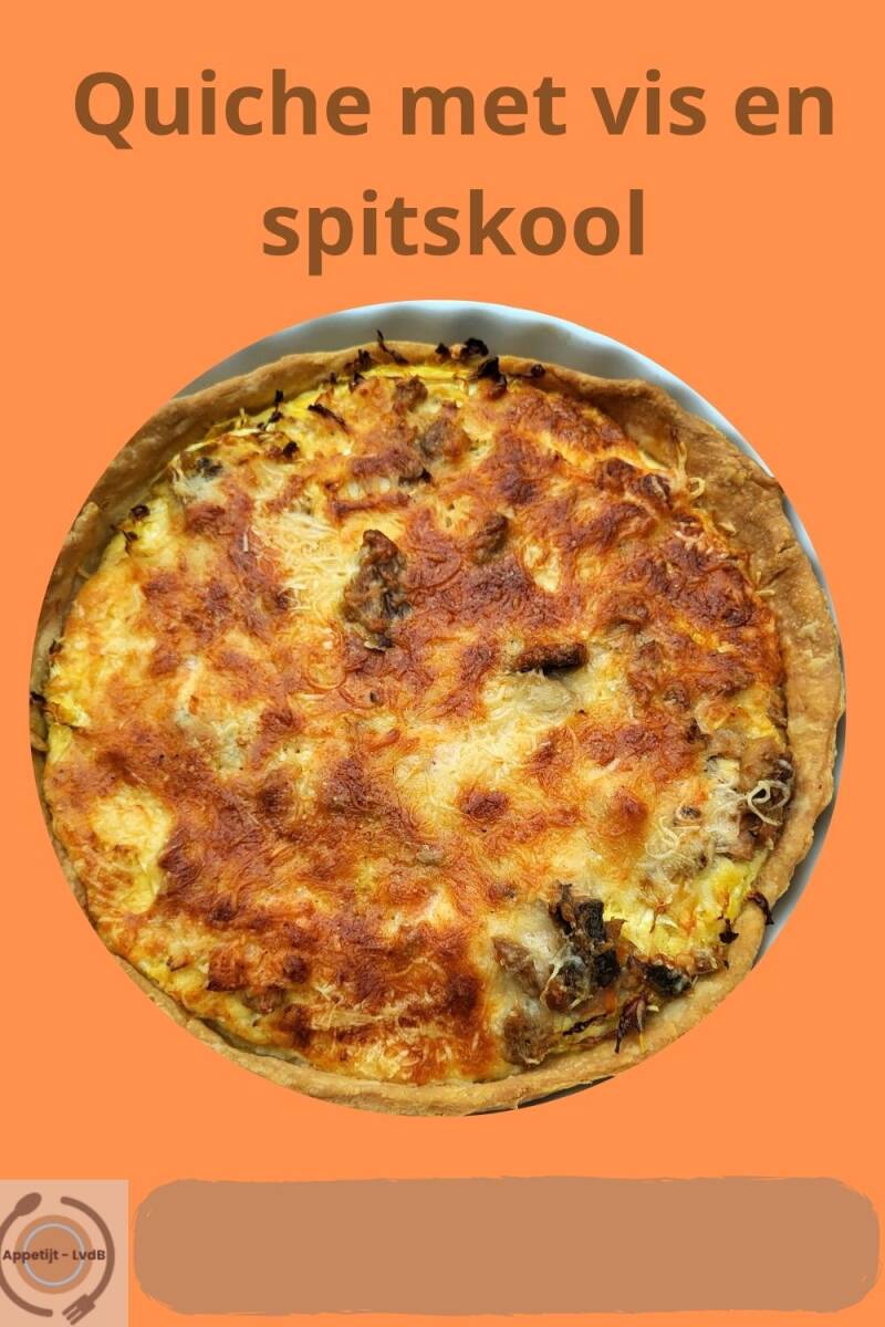 Quiche met vis en spitskool