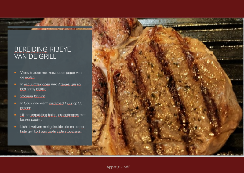 Ribeye van de grill