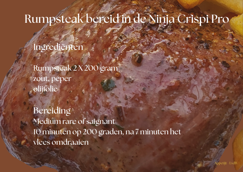 Rumpsteak bereid in de Ninja Crispi Pro