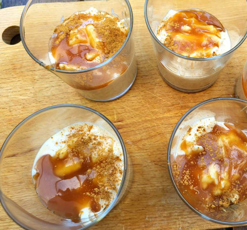 Appeldessert met karamel