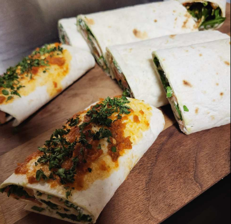 Wraps met gerookte zalm