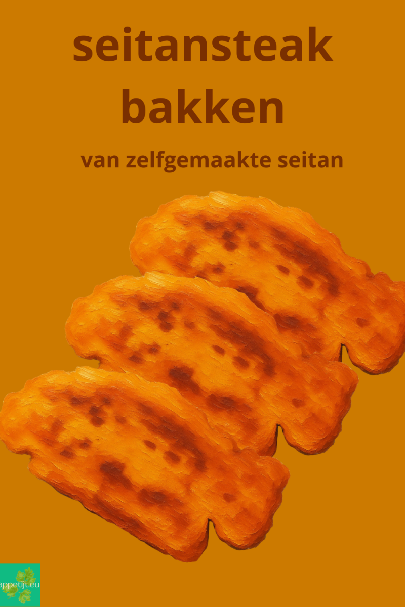 Seitansteak bakken van zelfgemaakte seitan