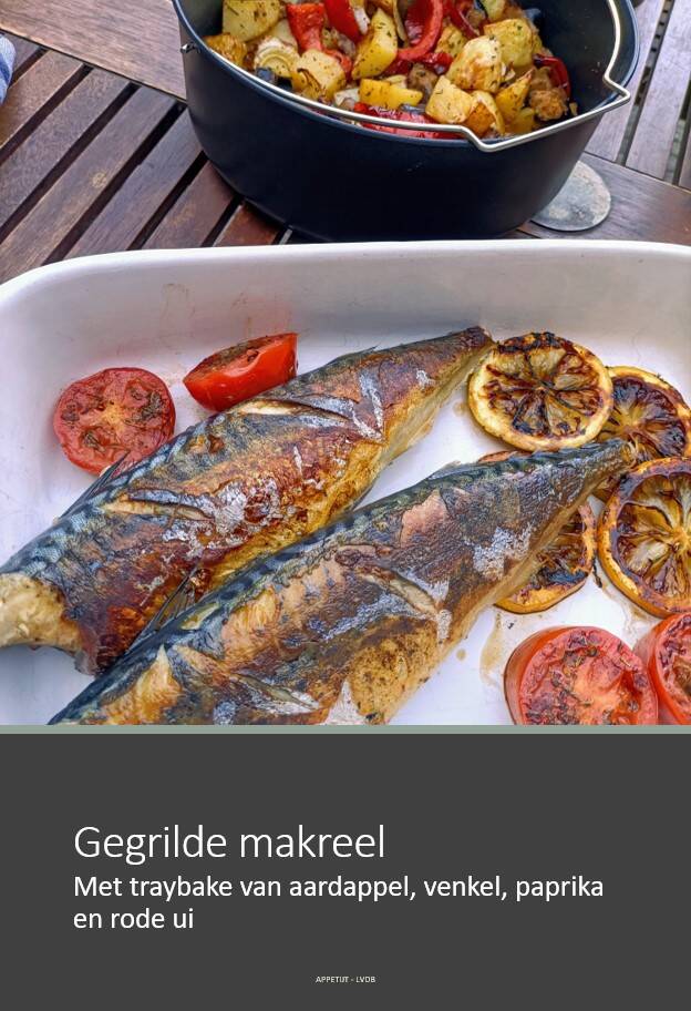 Gegrilde makreel met traybake