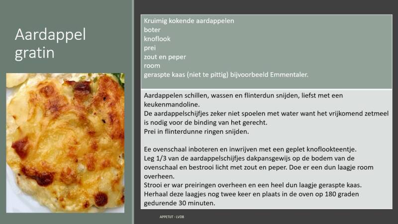 Recept aardappelgratin