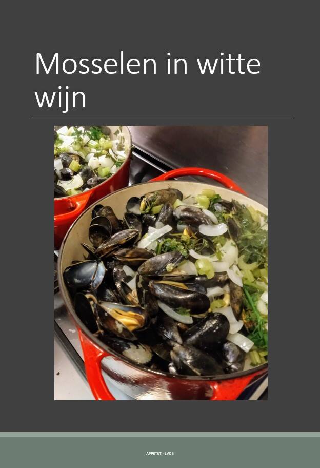 Mosselen in witte wijn