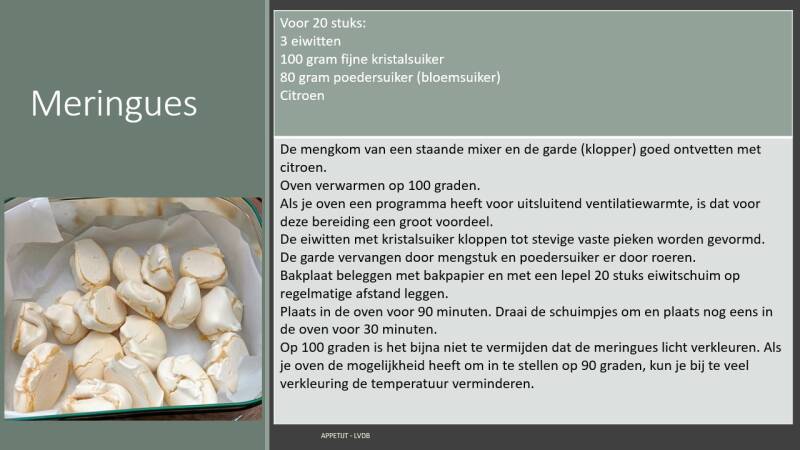 Recept meringues