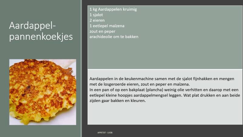 Recept aardappelpannenkoekjes