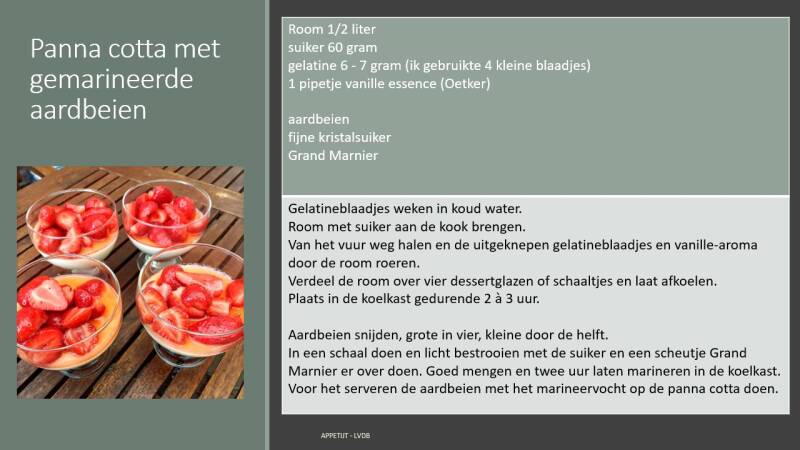 Recept panna cotta met gemarineerde aardbeien