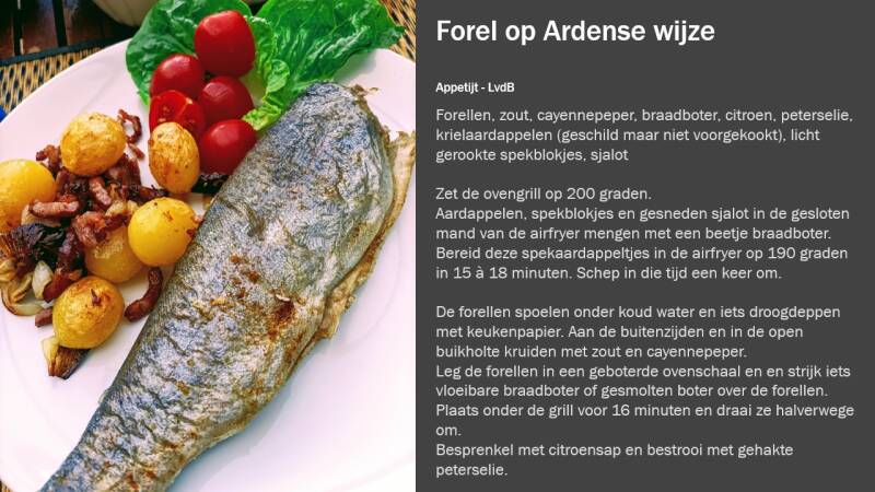 Recept forel op Ardense wijze