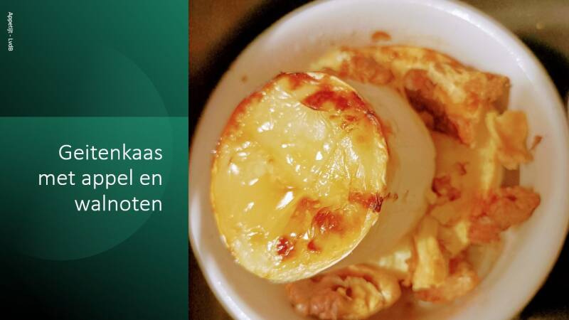 Geitenkaas met appel en walnoten
