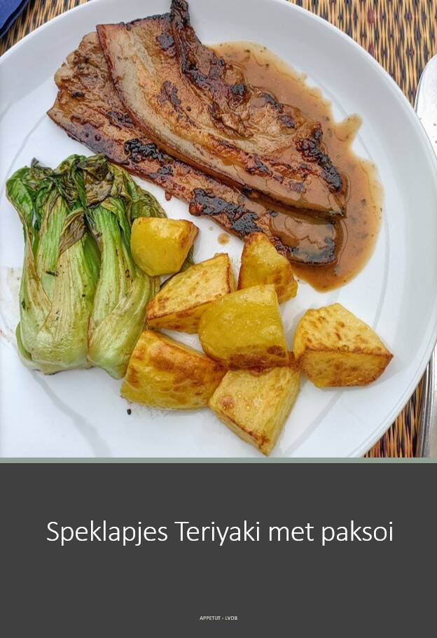 Speklapjes Teriyaki met paksoi