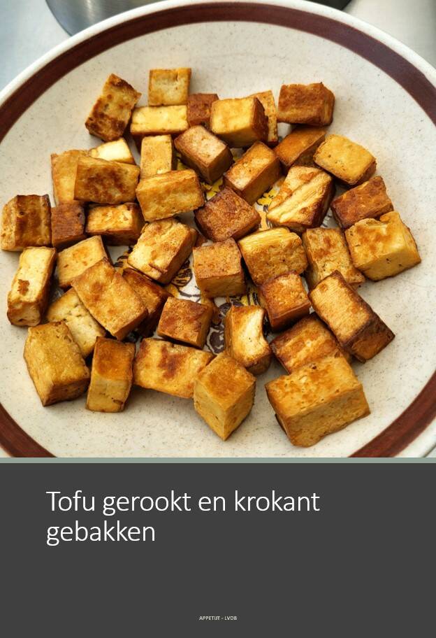 Tofu gerookt en krokant gebakken