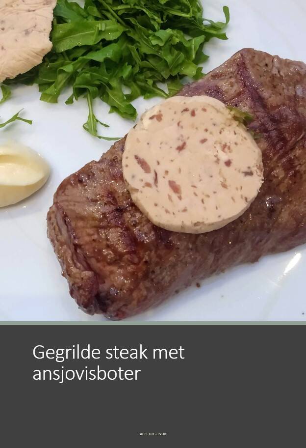 Gegrilde steak met ansjovisboter