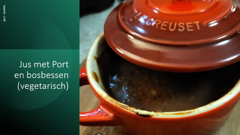 Jus met Port en bosbessen (vegetarisch)