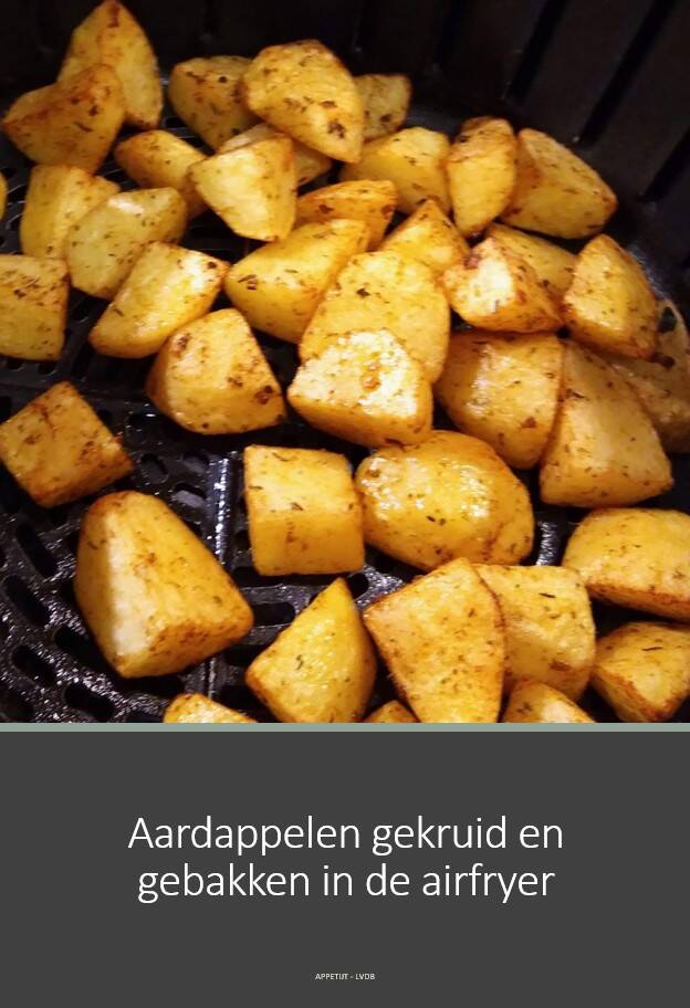 Aardappelen gekruid en gebakken in de airfryer