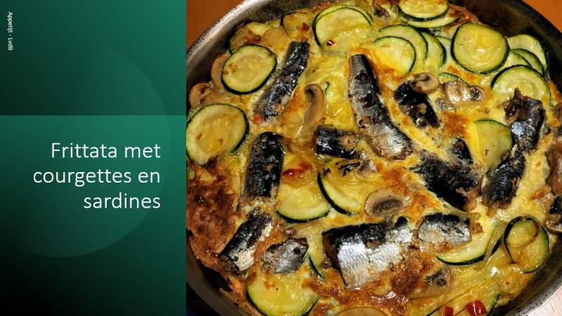 Frittata met courgette en sardines