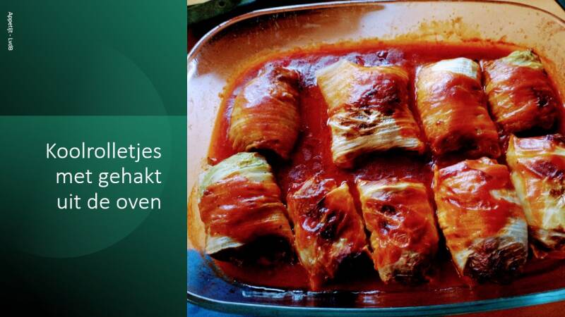 Koolrolletjes met gehakt uit de oven