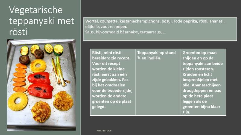 vegetarische teppanyaki met rösti