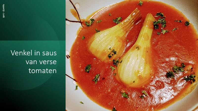 Venkel in saus van verse tomaten