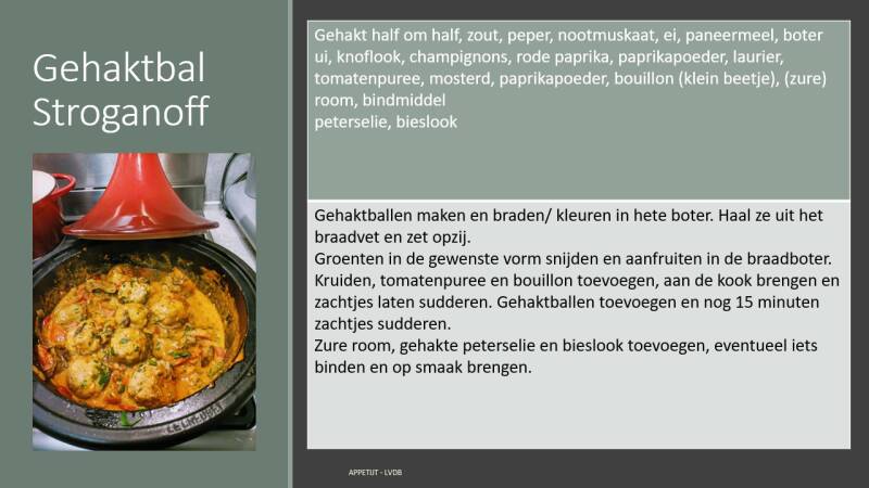 Recept gehaktbal Stroganoff
