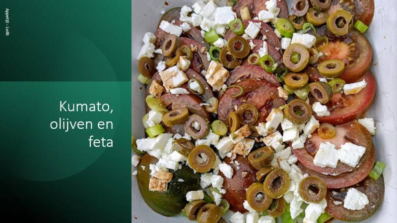 Kumato, olijven en feta