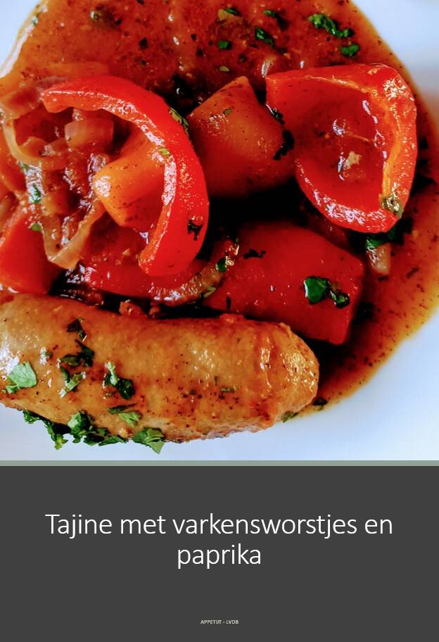 Tajine van varkensworst en paprika