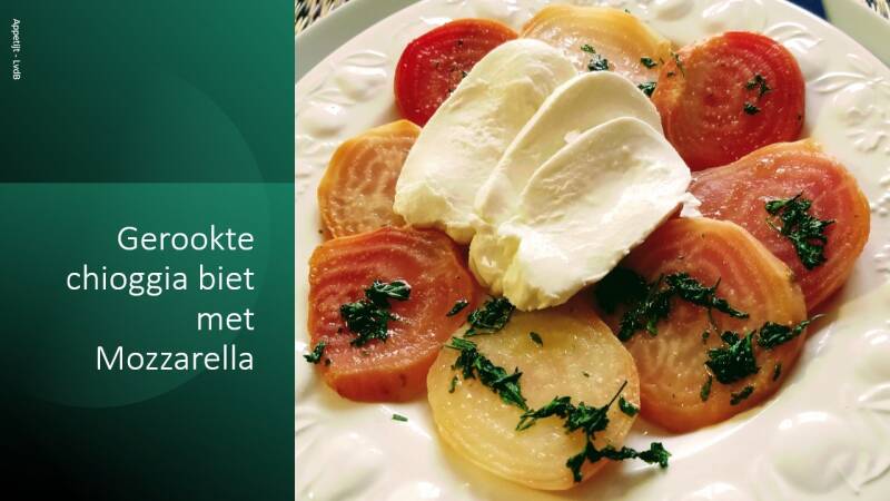 Gerookte chioggia biet met Mozzarella