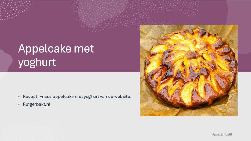 Appelcake met yoghiurt