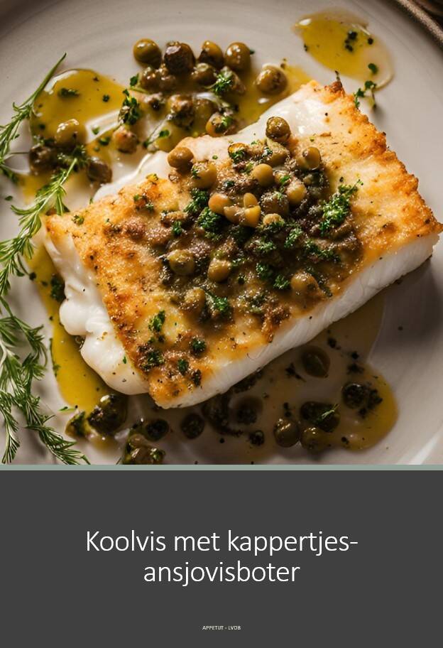 Koolvis met kappertjes-ansjovisboter
