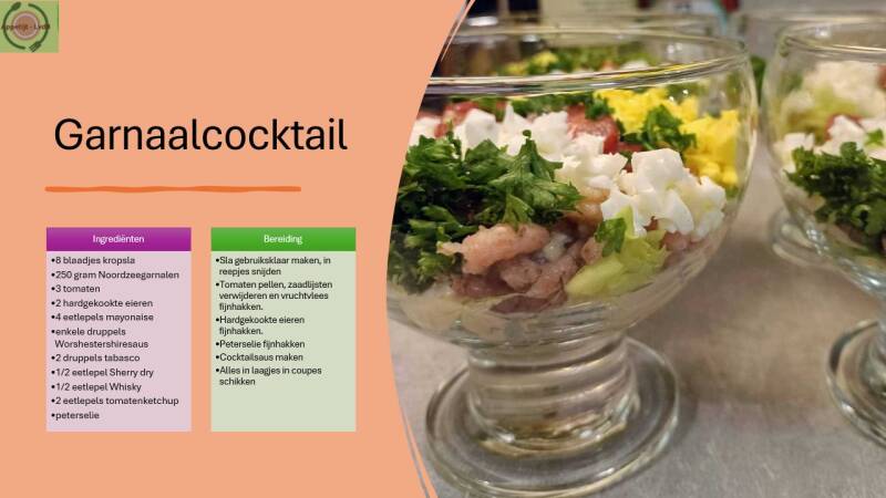 Garnaalcocktail, ingrediënten en  bereiding