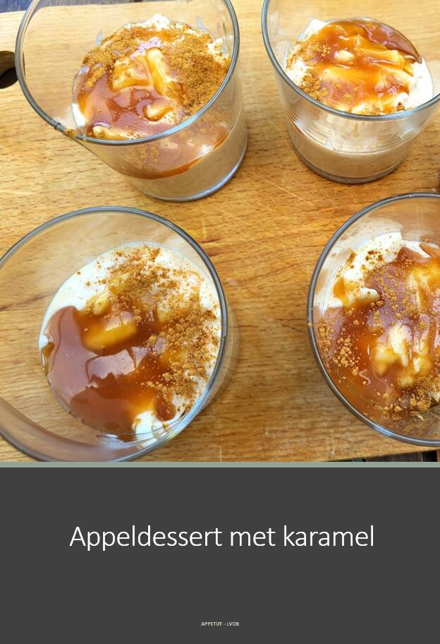 Appeldessert met karamel