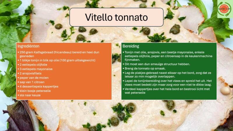 Vitello tonnato, ingrediënten en bereiding