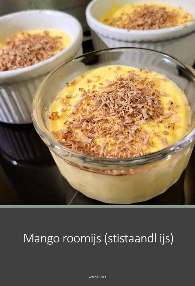 Mango roomijs (stilstaand ijs)