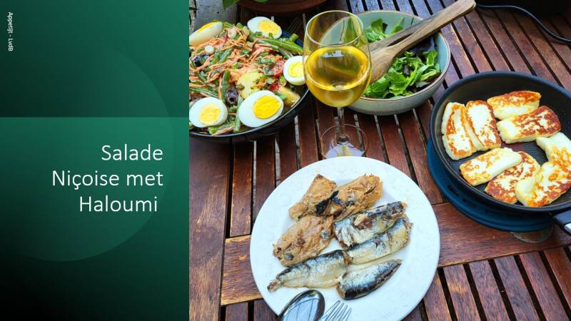 Salade Niçoise met Haloumi 
