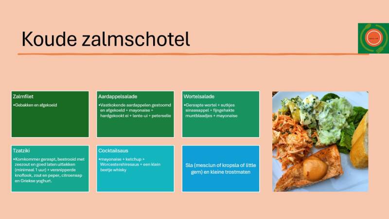 Koude zalmschotel
