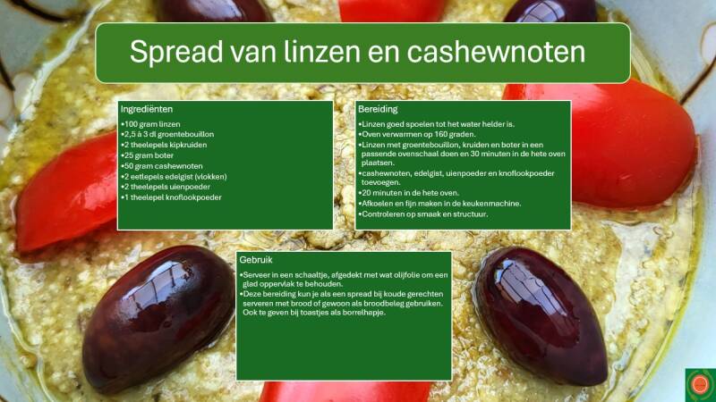 Recept: spread van linzen en cashewnoten