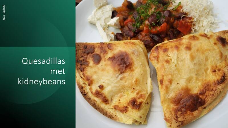 Quesadillas met kidneybeans