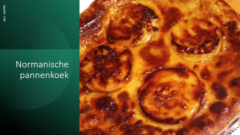 Crêpe Normande owel de Normandische pannenkoek.