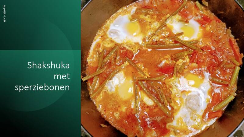 Shakshuka met sperziebonen