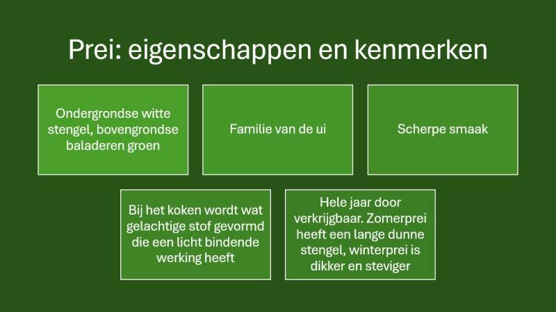 Pre, eigenschappen en kenmerken