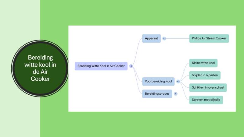Bereiding witte kool in de Air cooker