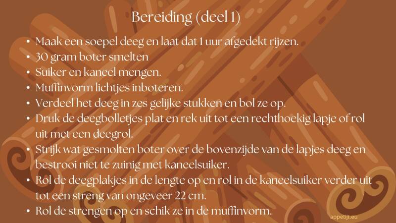 Bereiding (deel 1)
